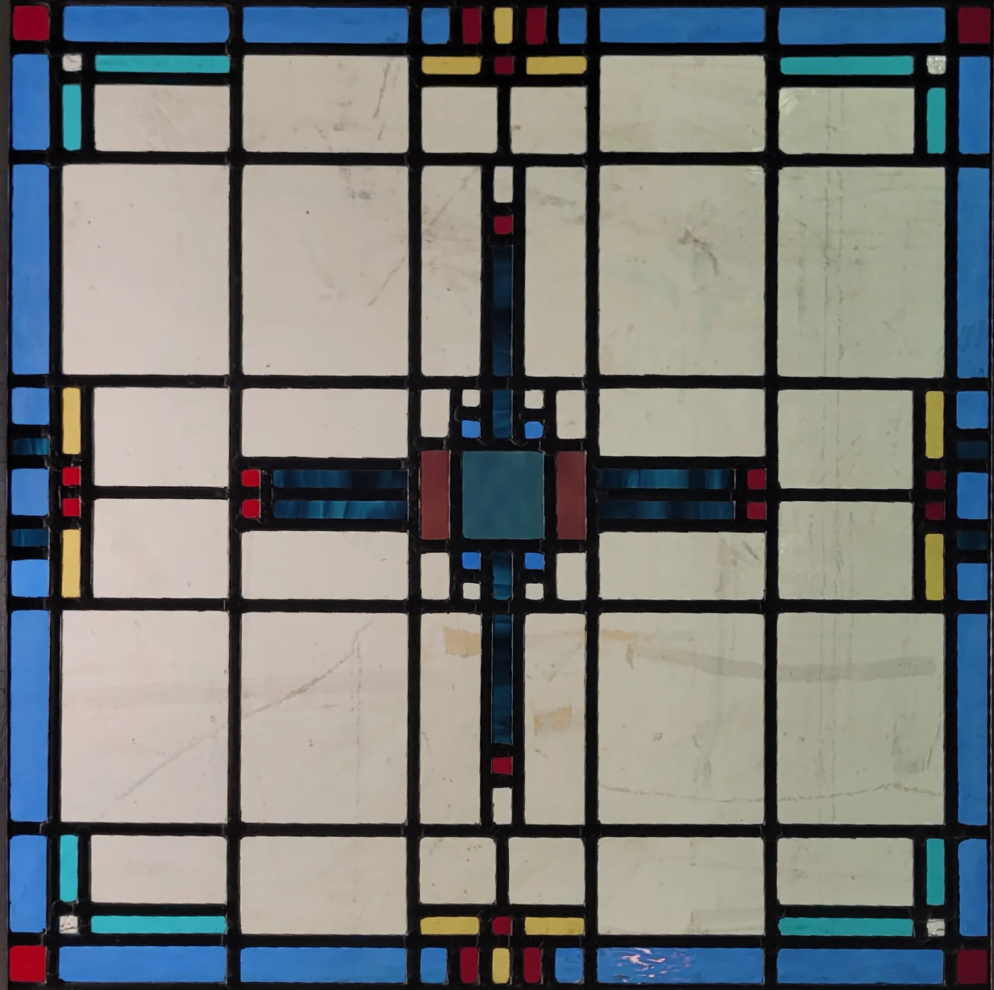Art Deco blauw rood