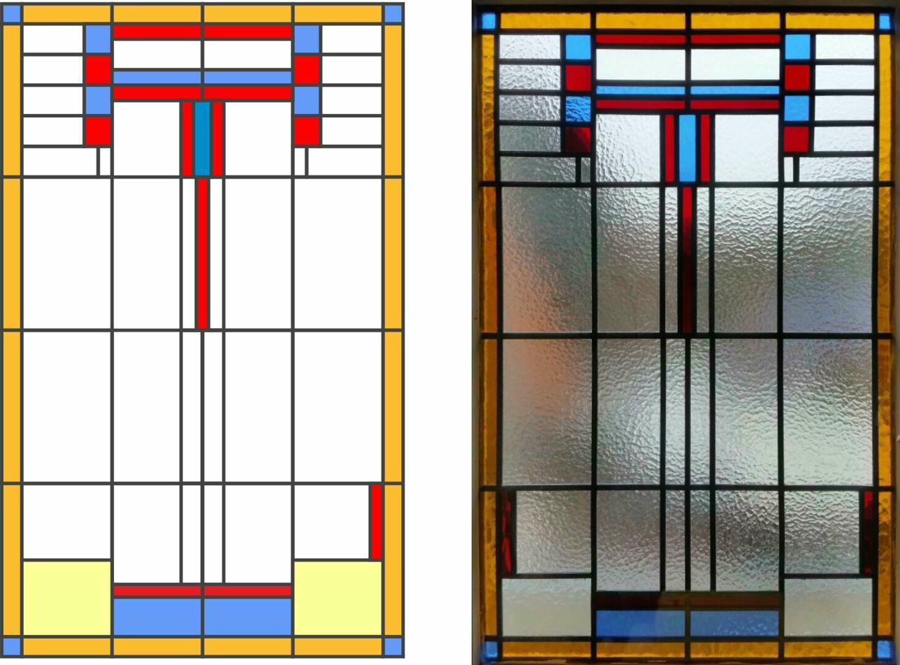 Ontwerp Jaren '30 - Blauw en rood